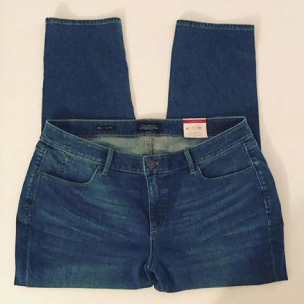 $99 Talbots Slim Ankle Jeans 16WP NWT